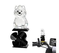 Generisch Statue de chien | Sculpture lumineuse de moto - Figurine animale alimentée par le vent | Pour guidon de moto extérieur vélo conduite de nuit scooter unisexe