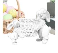 Generisch Statue de lapin - Panier de décoration de lapin en résine | Décoration de Pâques, dessin animé Animal Art Craft Statues Sculptures décoratives pour bureaux, tables, canapés