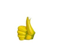 Generisch Statue de main de banane pour | Sculpture de doigt en résine - geste de main créatif décor banane pour armoire, bureau