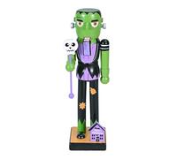 Generisch Statue d'Halloween - Squelette en bois de 25 cm - Sorcière, citrouille et momies - Décoration de vacances Spooky pour cheminée, étagères et sacs à friandises