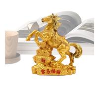 Generisch Statues de cheval Accessoires de maison, 2026 Résine Décoration d'art chinois, Année du Cheval Figurine de collection, pour chambre à coucher, lieu de travail, bibliothèque, armoire