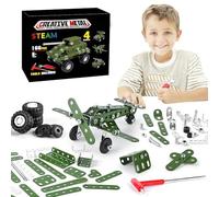 Generisch STEM Kit de construction en métal - Jouet de construction interactif - Jouet de construction avec pièces métalliques - Pour la maison, les fêtes, les filles, les cours préscolaires, les
