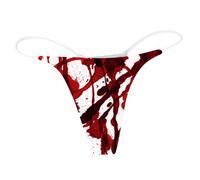 Generisch String d'Halloween pour femme avec taches de sang effrayantes pour des nuits inoubliables des expériences extraordinaires, rouge, S