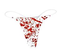 Generisch String d'Halloween pour femme avec taches de sang effrayantes pour des nuits inoubliables des expériences extraordinaires, Rouge pastèque, M