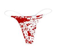 Generisch String d'Halloween pour femme avec taches de sang effrayantes pour des nuits inoubliables des expériences extraordinaires, Blanc., M