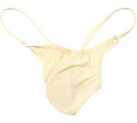 Generisch String en soie glacée pour homme - Taille basse, couleur chair, M