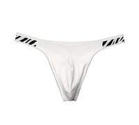 Generisch Strings & Tangas pour homme - Été - Micro String - Slip taille basse - Élégant - Doux pour la peau - Respirant - Slip de bikini léger et aéré, Blanc., XL
