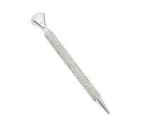 Generisch Stylo à bille à paillettes - Stylo à bille rétractable avec grande pierre - Stylos tendance pour femme, pour les notes quotidiennes, le bureau, les collègues, les bureaux, les infirmières