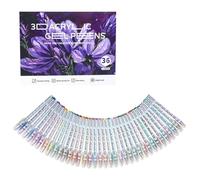 Generisch Stylo acrylique 3D - 1,0 mm - Stylos gel acrylique 3D 2025 - Marqueur de couleur acrylique 3D - Crayons de couleur - Stylo gel à paillettes - Stylo à colorier (C, 26,2 x 15,2 x 3 cm)