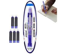 Generisch Stylo-plume extensible - Outil d'écriture pour journal et notes | Stylo à cartouche de 0,38 mm avec 5 cartouches de recharge pour l'école, les notes, le journal, les croquis