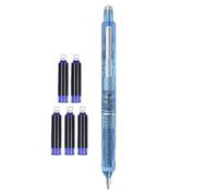 Generisch Stylo roller avec mécanisme automatique, stylo d'écriture pour étudiants - Stylo à cartouche de 0,38 mm avec 5 cartouches de recharge pour l'école, les notes, le journal, les croquis