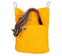 Generisch Sugar Glider Sac de couchage en peluche pour petits animaux avec poche chauffante, pour échelle à sucre, niche pour animaux domestiques pour appartement, intérieur, saison froide
