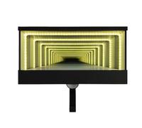 Generisch Support à clés de garage - Blanc doux - LED - Miroir infini - Montage mural - Décoration pour homme - Entrée de Noël - Pour couloir, porte extérieure - Organiseur mural moderne