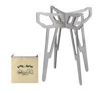 Generisch Support de casserole en acier inoxydable - Étagère de support portable - Support de four pour camping de randonnée - Ustensiles de cuisine - Rack de casserole pliable - Support de cuisinière