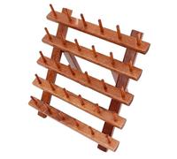 Generisch Support de fil à coudre, support de bobine de fil, 30 bobines de fil à coudre, étagère en bois, accessoires de , organisateur de matelassage, aide polyvalente pour débutants et