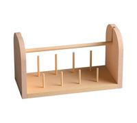 Generisch Support de fil en bois - Organiseur de fil - Support de rangement compact portable robuste pour salles d'artisanat, studios à domicile et projet de tricot - 26,5 x 12 x 15 cm