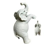 Generisch Support de pot de fleurs en forme d'éléphant - Figurine décorative en résine - Décoration de cour et de jardin - Pour terrasse, jardin, pelouse, balcon, extérieur