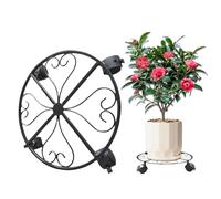 Generisch Support de pot de fleurs mobile avec roulettes et roulettes verrouillables - Soucoupe mobile pour pots de plantes - Pour l'intérieur, l'extérieur, le jardin, la terrasse et le balcon