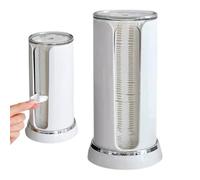 Generisch Support de rembourrage en coton, à deux cylindres, pour le rangement du maquillage, distributeur de rembourrage en coton - Bidon de salle de bain - Récipient de rangement pour le rangement