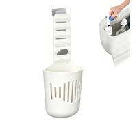 Generisch Support de tablettes de nettoyage pour réservoir de toilettes, support suspendu réglable pour nettoyeur de toilettes, accessoires de salle de bain, blanc