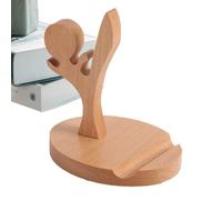 Generisch Support de téléphone en bois - Support de téléphone en forme d'animal - Pour le streaming en direct, l'enregistrement, la télévision, les appels, la décoration élégante de bureau, les