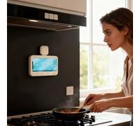 Generisch Support de téléphone étanche - Support mural à ventouse - Rotation à 360 degrés - Étui de protection pour smartphone de douche avec haut-parleur - Support sûr pour salle de bain, cuisine