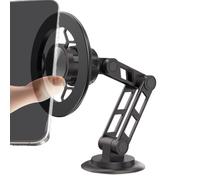 Generisch Support de téléphone magnétique pour Voiture - Portable - Pliable - Clip réglable - Support de poignée Stable - Support de Fixation à Ventouse pour Tableau de Bord - rotative