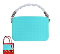 Generisch Support de téléphone portable en silicone - Support pour téléphone portable - Sac de plage - Pendentif pour portefeuille avec insert en silicone souple pour fixer des clés et lunettes de