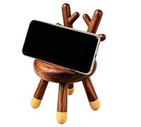 Generisch Support de téléphone portable pour bureau - En forme de chaise - En bois - Avec oreilles d'animaux - Pour la maison, la cuisine, la chambre à coucher, la coiffeuse, la table de chevet