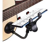 Generisch Support de téléphone portable pour guitare, basse réglable et clip pour smartphone, portable, idéal pour les musiciens en jouant du ukulélé, de la guitare électrique, de la basse et de la