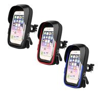 Generisch Support de téléphone portable pour moto - Support de téléphone portable étanche rotatif à 360 degrés - Support de guidon réglable - Navigateur de smartphone sécurisé et résistant aux chocs