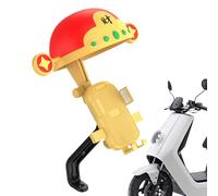 Generisch Support de téléphone portable pour moto - Support de téléphone pour guidon de moto - Support de téléphone étanche - Chapeau de dieu du bonheur - Protection solaire - Protection contre la