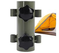 Generisch Support de tringle pour auvent, support de mât de tente de camping | Support de canne à pêche coupe-vent - Tube de support de tente réglable pour pied de parasol, barres de support d'auvent