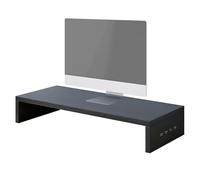 Generisch Support d'écran - Amplificateur d'étagère de bureau ventilé - Support ergonomique pour ordinateur portable - Design stable et surélevé - Organiseur fonctionnel pour imprimante, ordinateur