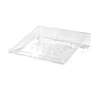 Generisch Support d'ordinateur portable en acrylique pour bureau - Transparent - 28 x 25 x 7 cm - Portable ventilé - Support ergonomique pour ordinateur portable de 11 à 17"