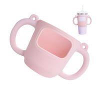 Generisch Support en silicone pour gobelet de 14 onces, poignée en silicone à double poignée, poignée de tasse en silicone avec double degré | Couvercle de protection anti-glissement pour biberon