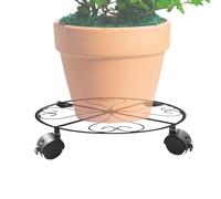 Generisch Support mobile pour pot de fleurs avec roulettes et roulette verrouillable - Soucoupe mobile pour pots de fleurs - Pour intérieur, extérieur, balcon, terrasse, jardin, chambre