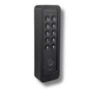 Generisch Support mural compatible avec Nuki Keypad 2 - Couvercle antivol avec vis de sécurité Torx - Sans protection contre les intempéries - Surface semblable au crépi - Noir (sans toit, fin)