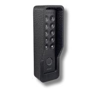 Generisch Support mural compatible avec Nuki Keypad 2 et NFC - Housse de protection antivol avec vis de sécurité Torx - Protection contre les intempéries - Finition imitation plâtre - Noir (avec toit
