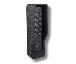 Generisch Support mural compatible avec Nuki Keypad 2 et NFC - Housse de protection antivol avec vis de sécurité Torx - Protection contre les intempéries - Finition imitation plâtre - Noir (avec toit