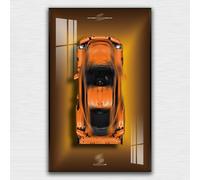 Generisch Support mural pour Lego 42056 Pors*Che 911 GT3 RS, 80 x 50 cm, pour voiture Lego (modèles non inclus)