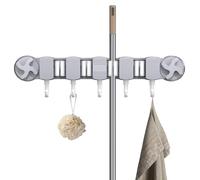 Generisch Support mural pour serpillère | Ventouse Support mural pour serpillère, organiseur à outils, organisation ménagère, accessoires de nettoyage, garage, pelle, torchon, gants, brosse