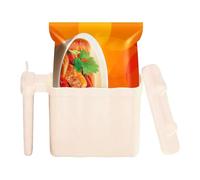 Generisch Support portable pour gobelets à nouilles instantanées, sans rinçage, design oreilles de chat, avec drainage, repose-fourchette et poignée, pour dortoir d'étudiant, cuisine à la maison et