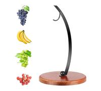 Generisch Support pour bananes, pied en métal et bois, rangement de fruits, support de bananes pour plan de travail, pour écouteurs, clés, bijoux, ustensiles, maison, chambre à coucher, salon