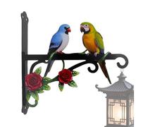 Generisch Support pour - Console murale avec motif perroquet - Crochet mural pour mangeoire à oiseaux - Pour pots suspendus, carillons à vent, intérieur, cour, appartement, ferme, balcon
