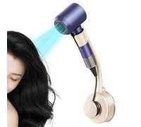 Generisch Support pour sèche-cheveux - 8 x 33 cm - En silicone ABS et acier au carbone - Bras d'aspiration mobile rotatif à 360° - Carrelage de miroir de salle de bain - Universel sans perçage - Pour