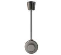 Generisch Support pour sèche-cheveux - 8 x 33 cm - En silicone ABS et acier au carbone - Bras d'aspiration mobile rotatif à 360° - Carrelage de miroir de salle de bain - Universel sans perçage - Pour