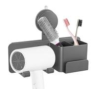 Generisch Support pour sèche-cheveux - Support pour lisseur - Sèche-cheveux monté sur mur - Support mural d'aspiration pour sèche-cheveux - Sèche-cheveux et support de lisseur pour peigne, dentifrice