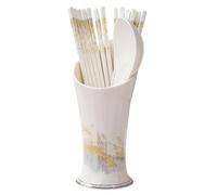 Generisch Support pour spatules pour plan de travail - Grand présentoir en céramique pour baguettes et ustensiles de cuisine pour la maison, le restaurant, le bureau, les camping-cars, les espaces