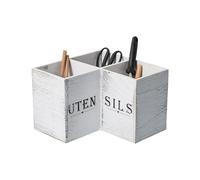 Generisch Support pour ustensiles de cuisine | Bac de rangement en bois pour vaisselle de salle à manger, porte-cuillère de cuisine | Pour couverts, cuillères, fourchettes, baguettes, serviettes sur
